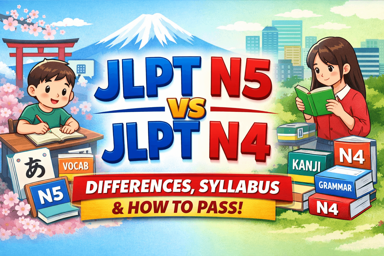 JLPT N5 VS JLPT N4: FULL DIFFERENCE, WHAT TO STUDY, AND HOW TO PASS BOTH LEVELS